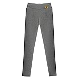 QWUVEDS Plus samtdicke Lammfleece-Leggings für Damen, Herbst Winter, Bedruckt, hohe Taille, warme Hose Lederleggins (24-0212B-Grey, M)