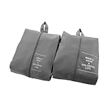 Sosoport 2 Stücke Reise-schuhbeutel Sneaker-Reisetasche Bowling-schuhtasche Sneaker -Tasche Zusammenklappbarer Fußsack Schuhträger Für Unterwegs Nicht Geheimer Schuhtasche Polyester Grey