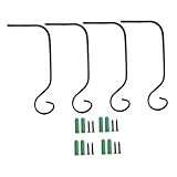 DIYEAH Eisen Balkon Blumenampelhalter Robuster Metall Haken für Hängende Blumentöpfe Gartendeko und Pflanzkästen Wetterfest für Balkon Gartenzaun und Wandmontage