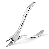 Beugo Nagelzange für Eingewachsene Fußnägel, Nagelhautentferner, Nagelknipser Edelstahl, Eckenzange mit Gerade Klinge, Nagelschere für Dicke Fuß und Fingernägel， A
