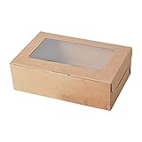 jojobasec 10 Stück 2/4/6 Innenseiten tragbare Cupcake-Box und Verpackungsbox mit Sichtfenster