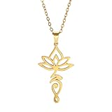 HJMMWT Accessorie Yoga Blumenkette für Frauen Mädchen, Mandala Charm Choker - Einfache Vintage -Halskette, minimalistischer Anhänger, Schmuck für Urlaub