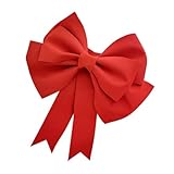 Hrlace Riesen Schleifen Große Dekoschleife Eva Schwamm Schleife Hängende Riesenschleife Weihnachtsschleifen Autoschleifen DIY Dekoschleife für Hochzeit Party Dekoration Rot 30cm