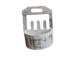 Happyyami Rattan Blumenständer Bauernhaus Wand Pflanzgefäßhalter Hängetöpfe Wanddekoration Heimdekoration Wandmontage Hängende Pflanzentöpfe Hängende Zufällige Farbe