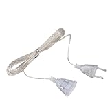 Verlängerungskabel für die Weihnachtsbeleuchtung - 220V Stromkabel mit schmalem Drahtdesign | Leichter Kabel-Extender für dekorative Anwendungen, Weihnachtsbeleuchtung, Hausfassade u
