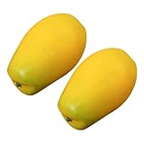 ABOOFAN 2stücke Künstliche Papayas Dekoration Obstimitation Partydekor Früchte-Modelle Bastelbedarf Tischdeko
