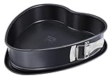Dr. Oetker Herz-Springform mit Auslaufschutzboden Ø 25 cm, Kuchenform mit Flachboden, herzförmige & auslaufsichere Backform aus Stahl mit Antihaftbeschichtung, Menge: 1 Stück