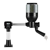 Futterautomat Aquarium für Koi Fische Teich, Automatischer Futterspender Fische, Automatischer Fischfutterautomat 500ml mit LCD Display Controller, Fish Feeder Automatic für Weekend Holiday