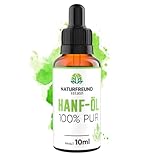 NATURFREUND® Premium Hanföl HOCHDOSIERT Hanfsamenöl Hanf Tropfen Omega 3-6-9 Öl Fettsäuren Naturöl Hanftropfen - Made in Germany - 10ml