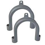 Haken für Waschmaschinen- Ablaufschlauchhalter,Langlebige Schlauchhaken mit Loch, flexiblem,einfacher U-Haken - Graue Waschmaschinen-Zubehör, 2 Stück Schlauchhalter für Badezimmer, Waschräume,