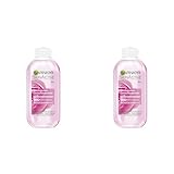 Garnier erfrischendes Gesichtswasser mit Rosenwasser, Sanfte Reinigung für trockene und sensible Haut, Skin Active, 200 ml (Packung mit 2)