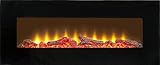 Sureflame WM-9331 Elektrischer Wandkamin mit Fernbedienung in Schwarz, 107 cm