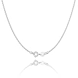 Jewlpire Silberkette Damen 925 Ohne Anhänger 1.1mm Kabelkette Silberkette Ohne Anhänger - Kette Silber Damen Mädchen Halskette Damen Silber 925 - Damen Silber Kette Halskette in 45cm