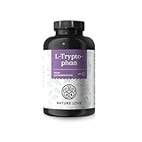 NATURE LOVE® L-Tryptophan - 240 Kapseln, laborgeprüft, hochdosiert mit 500 mg je Tagesdosis, vegan und in Deutschland produziert - ohne unnötige Zusätze