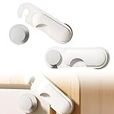 COYUN 8 Pcs Kindersicherung Schrank, Schranksicherung Baby Mit Kleber, Kein Bohren, Weiß Steckdosen Kindersicherung Schubladen Für Babys Und Kleinkinder, Schubladensicherung Baby Für Möbel, Küche