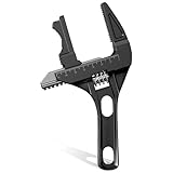 Ghazpmuk 2 IN 1 Schraubenschlüssel, 6–68mm Verstellbarer Schraubenschlüssel, Große Öffnung Rollgabelschlüssel, Verstellbar Rohrzange Rollgabelschlüssel Einmaulschlüssel, für Badezimmern Hauswartung