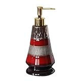 Seifenpumpe Vintage – wiederaufladbarer Keramikhalter, robuster Körper, auslaufsicher, mit flüssiger Verteilung, elegantes dekoratives Design | Badzubehör für Handseife