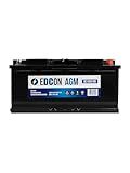 EDCON DC105910R Autobatterie 12V – 105Ah – 910A – Start-Stop Starterbatterie – Bleisäure AGM