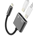 iPhone Dual Lightning Kopfhörer Adapter Dongle (2in1) Audio Ladegerät Buchse Adapter para AUX Kabel Ladesplitter Kopfhörer Kabel Konverter für Apple 11 12 13 14 Pro Max Mini Xs Se Xr X 7 8 Plus iPad