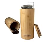 2Droids Luftdichter Bambusbehälter für Kaffeepads, Kaffeepads, Kaffeesatz, Kaffeebohnen Kompatibel mit Senseo, Hamilton Beach, Illy, und anderen Speisekammerartikeln [1 Stück]