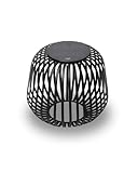 LUUK Studio Moderne Solarlaterne SOLIS, IP65 Schutz geeignet für den Innen- und Außenbereich, wiederaufladbar & kabellos, Garten Laterne, Balkonbeleuchtung, dimmbares Stimmungslicht, Schwarz