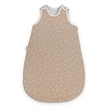 Ehrenkind® Babyschlafsack | Schlafsack Rund 2.5 TOG | Bio-Baumwolle | Ganzjahres Schlafsack Baby Gr. 62/68 Farbe Beige Pusteblume | Oeko-Tex | Schlafsack winter und Sommer