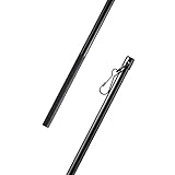 Schleuderstab aus Aluminium (125cm / Schwarz), Gardinenstab für Paneelwagen, Schiebegardine, Flächenvorhang, Vorhänge oder Gardinen