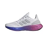 adidas Damen Pureboost 22 Sneakers, Ftwr White/Grey Two/Lucid Fuchsia, 39 1/3 EU