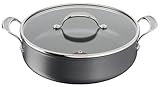 Tefal H9129943 Cooks Classic Flache Pfanne, 30 cm, Jamie Oliver, harteloxiert, Aluminium