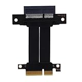 Jiawu Vertikales Pcie 4.0 4x-Kabel mit Fortschrittlicher Flexibler Technologie, Anti-Emaner für SSD-Karten- /Fernschalter, Schwarz (10)