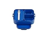 Mepal - Bento Lunchbox Take A Break Midi - Brotdose mit Bento-Box - Meal Prep Box für Sandwiches, Kleine Snacks & Reste - Snack & Mittagessen - Essensbox mit Fächern - 900 ml - Vivid Blue