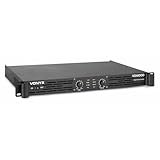 Vonyx VDA1000 PA Verstärker Endstufe 1000 Watt, mit 3-Band-Equalizer, 2 Kanal DMX Kombi Input, Speak-On Output, ideal für DJ Boxen, Clubs, Bars und Gastronomie, Schwarz
