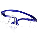 HSYTEK Schutzbrille - Leicht, Sportlich, Sicher - Kratzfest & Beschlagfrei mit UV-Schutz - Blau/Transparent
