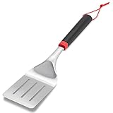 Weber Grillwender (40cm), aus Edelstahl, mit Komfortgriff, spülmaschinenfest für einfache Reinigung, mit Schlaufe zum Aufhängen - Schwarz (6318)