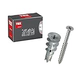 TOX Gipskartondübel Spiral Plus + S, 32 mm Dübel inkl. Schraube, PZ2, für EIN-und zweilagige Gipskartonplatten, Gipsfaserplatte, ohne Vorbohren in Gipskarton, 25 Stück im Karton, 06819172, Weiß