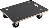 Metafranc Transportroller 590 x 490 mm - 400 kg Tragkraft - Siebdruckplatte - PA-Räder / Möbelroller / Transporthilfe für Umzug / Rollwagen für Möbel-Transport / Kistenroller aus Holz / 822020