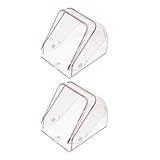 DEARMAMY 2 Stück Türklingelabdeckung aus Transparentem Kunststoff Regenschutz für Kabellose Außentürklingeln und Zugangskontrollsysteme Wetterfeste Schutzbox für Video Türklingeln im