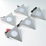 Loevschall Unterbauleuchte Led | Led Deckenleuchte Für Das Küche | Led spot 5-Kit | Einbauleuchten Weiß, 2W | Dreieckig Led lampe | Modern küchenbeleuchtung