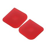 OUNONA 2 Stück Küchenreinigungsschaber Praktischer Topfschaber für Glätten von Buttercreme und Teig Roter Kleiner Schaber für Backen und Kochzubehör für Hobby und Profibäcker