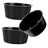 Zerodeko 3Stücke Teiliges Runde Puddingbecher Muffin Kuchenform aus Kohlenstoffstahl Antihaftbeschichtet für Kleine Kuchen Käsekuchen Eiertarten Leicht zu Reinigen