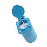 BaotyJie Europäischer Reisestecker -Adapter Universal 7 Loch tragbar, Outlet Converter EU -Konverter -Stecker für Wall Household Hotel Home, Blau