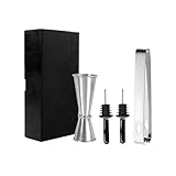 Professionelles Cocktail Set Eiszange Aus Rostfreiem 304-Stahl Tropfausgießer Und 500-ml Messbecher Für Barkeeper Luxuriöses Barkeeper Set