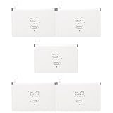 VALICLUD 5 Stück Teiliges Faltbares Masken-Organizer Robustem PP Tragbare Maskenbox für Saubere und Trockene Aufbewahrung Leichter Maskenhalter für Täglichen Gebrauch Weiß