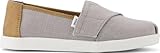 TOMS Jungen Alpargata Classic Espadrille zum Reinschlüpfen, Drizzle Grey Heritage Canvas Pu Trim