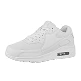 Elara Damen Herren Sneaker Unisex Sport Laufschuhe Turnschuhe Chunkyrayan H001-Z001 White-45