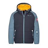 Trollkids Kids Hafjell Snow Jacket PRO 128, Black/Steel Blue