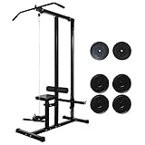 Sporting Goods Übung & Fitness Gewichtheben Gewichtheben Maschinen & Racks-Power Tower mit Hantelscheiben 40 kg