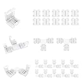 LED Eckverbinder, Streifen Verbinder 4 polig 10mm Lötfreier LED Eckverbinder für RGB SMD 5050/3528 LED Streifen, L, T-förmige(22 Stück)