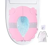 Kinder-Toilettensitz-Befestigung – Spritzwassergeschützter Kleinkind-Toilettensitz-Aufsatz | Faltbarer Anti-Rutsch für Jungen Mädchen Baby Reise Auto Badezimmer Zuhause