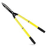Heckenschere, 56-73cm Gartenschere Groß, Astschere und Baumschere, Karbonstahlschere mit PVC Griff, Heckenschere Manuell für Präzises Schneiden Buchsbaum Schere Gartengeräte
